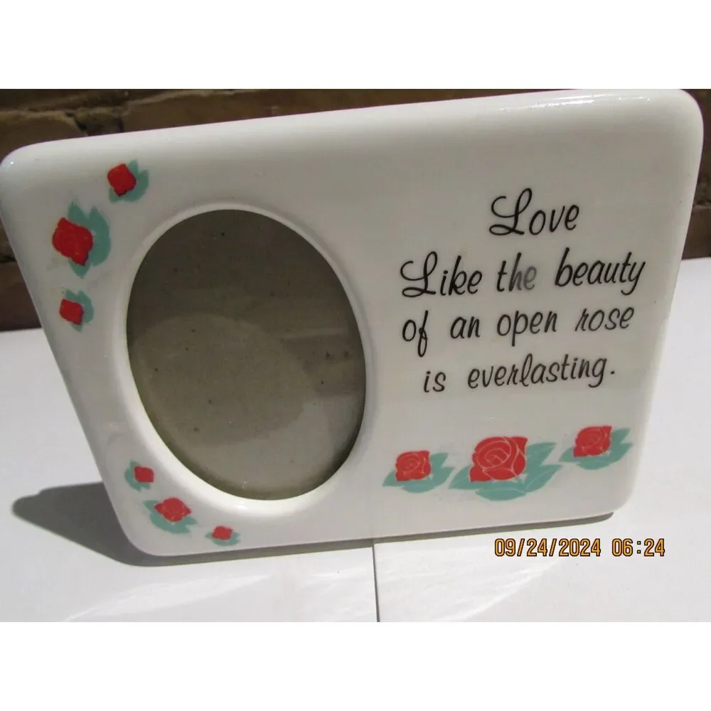 VINTAGE 1990 PRIMARK ROSE FRAME LOVE LIKE THE BEAUTY OF AN OPEN ROSE EVERLASTING